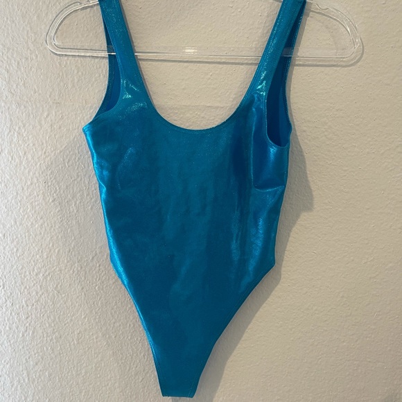 Laina Rauma onepiece bikini thong Metallic Blue Sm - Picture 7 of 12